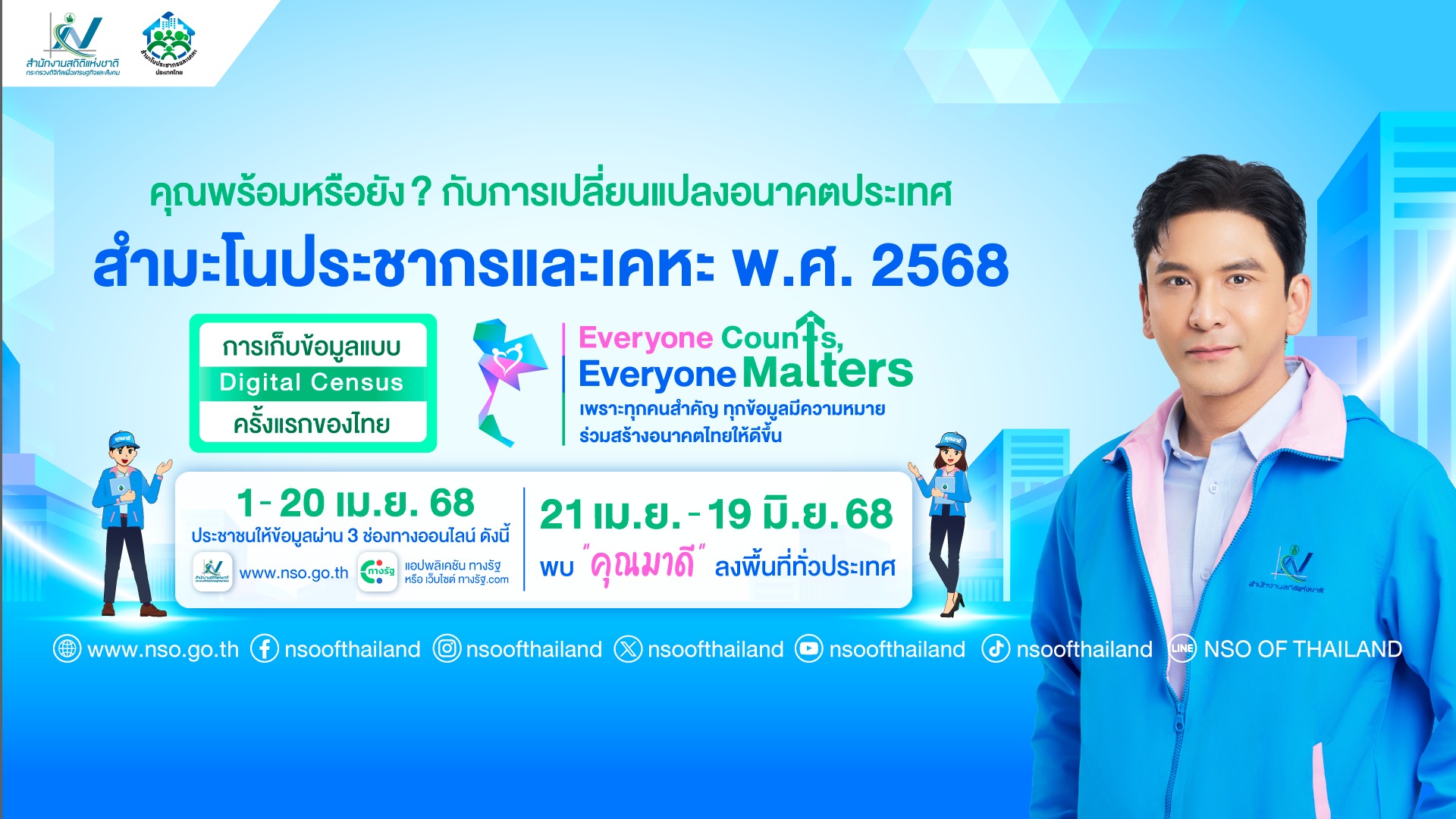 ประชาสัมพันธ์โครงการสำมะโนประชากรและเคหะ พ.ศ. 2568